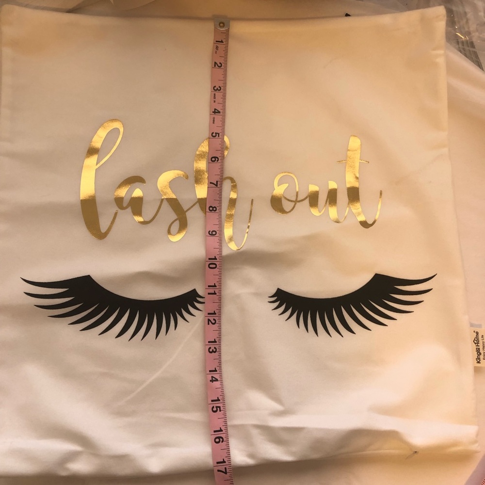 NEW Lash Out White Pillow Cover - Picture 4 of 6